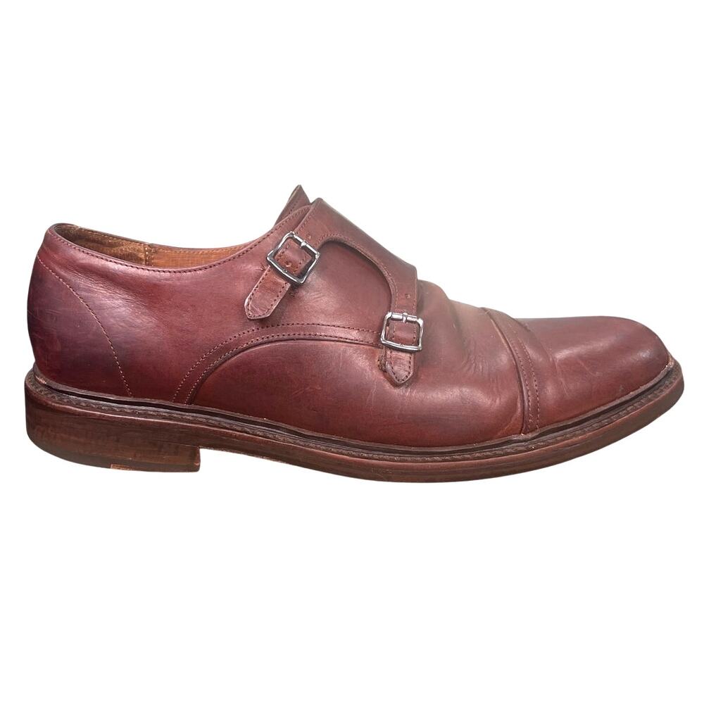 Frye Men’s James Brown Leather Double Monk Oxfords Size US 12 D